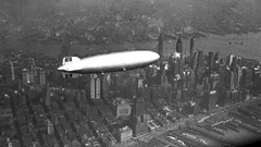 Air airship old photo monochrome blimps