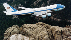 Air force one over