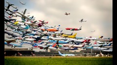 Aircraft airports time lapse