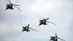 Aircraft aviation Mi-28 Havoc formation flying