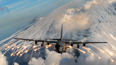 Aircraft C-130 Hercules flares