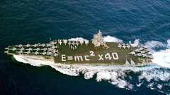 Aircraft carriers. aerial view