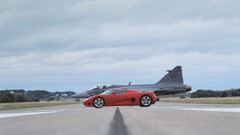 Aircraft cars air skies red cars Jas 39 Gripen