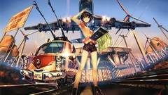 Aircraft cars Maps Shorts t-shirts outdoors multicolor anime 