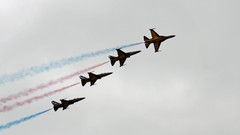 Aircraft contrails stunt flying Stunts