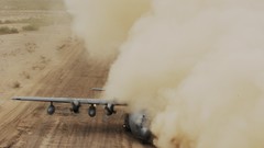 Aircraft dust Hercules military propeller aviation air force 