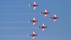Aircraft flying Airshow Aerobatics