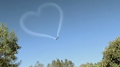 Aircraft Hearts contrails acrobatics