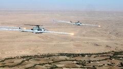 Aircraft Helicopters military Venom flying pair flares NATO 
