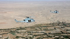 Aircraft Helicopters military Venom flying pair NATO 