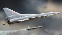 Aircraft launch bomber jets Tu-22M3 Russian Air Force missle