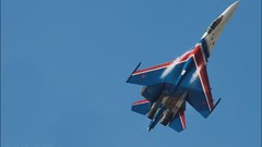 Aircraft military air force su-27 flanker skyscapes