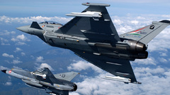 Aircraft military airplanes eurofighter