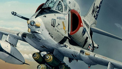Aircraft military artwork A-4
