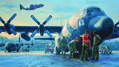Aircraft military artwork C-130 Hercules