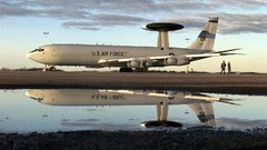 Aircraft military aviation air force reflections recon AWACS 