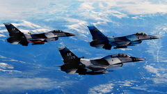 Aircraft military f-16 fighting