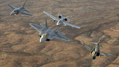 Aircraft military F-22 Raptor