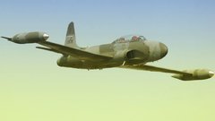 Aircraft military F-80 Shooting