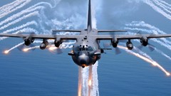 Aircraft military flares gunship
