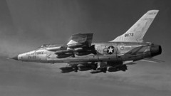 Aircraft military monochrome F-105