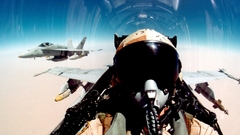 Aircraft military pilot cockpit