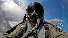 Aircraft military pilot cockpit