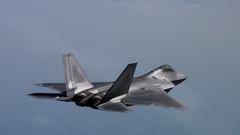 Aircraft military raptor F-22