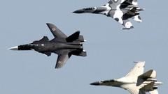 Aircraft military Russians Su-47 Berkut Su-35 Flanker-E