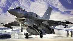 Aircraft military takeoff f-16 fighting falcon fighter jets