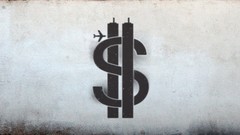Aircraft Money World Trade Center grunge digital art dollar sign