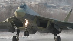 Aircraft pak-fa T-50 Sukhoi fighter jets Russians