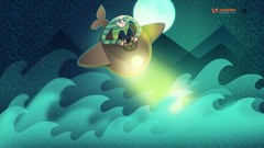 Aircraft patterns steering wheel flying waves goggles artwork 