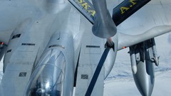 Aircraft refueling f-15 eagle