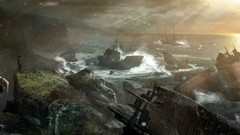 Aircraft storm tomb raider lara croft concept art fantasy art 