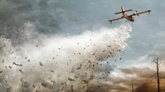 Aircraft Trees garbage contrails