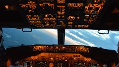 Aircraft view aviation cockpit Boeing 737
