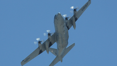 Airplanes fly C-130 Hercules