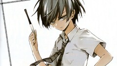 Akuma no Riddle blue hair blue eyes Azuma Tokaku Anime knife tie