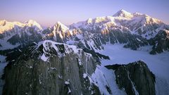 Alaskan Monoliths snow covered