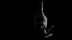 Alcohol black background bottles liquor Baileys