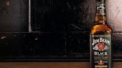 Alcohol black background drinks beams jim whiskey liquor bourbon