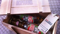 Alcohol boxes bottles tequila desperados beers