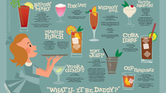Alcohol cocktail infographics liquor