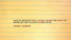 Alcohol Fear and Loathing in Las Vegas hunter drugs Hunter S. 