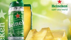 Alcohol fruits heineken beers publicity beer cans