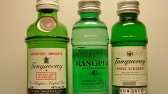 Alcohol gin bottles liquor Tanqueray