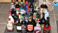 Alcohol gin vodka bottles whiskey rum absolut liquor hennessy 