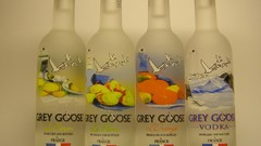 Alcohol vodka bottles liquor Grey Goose