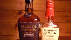 Alcohol whiskey liquor red and black Maker's Mark bourbon